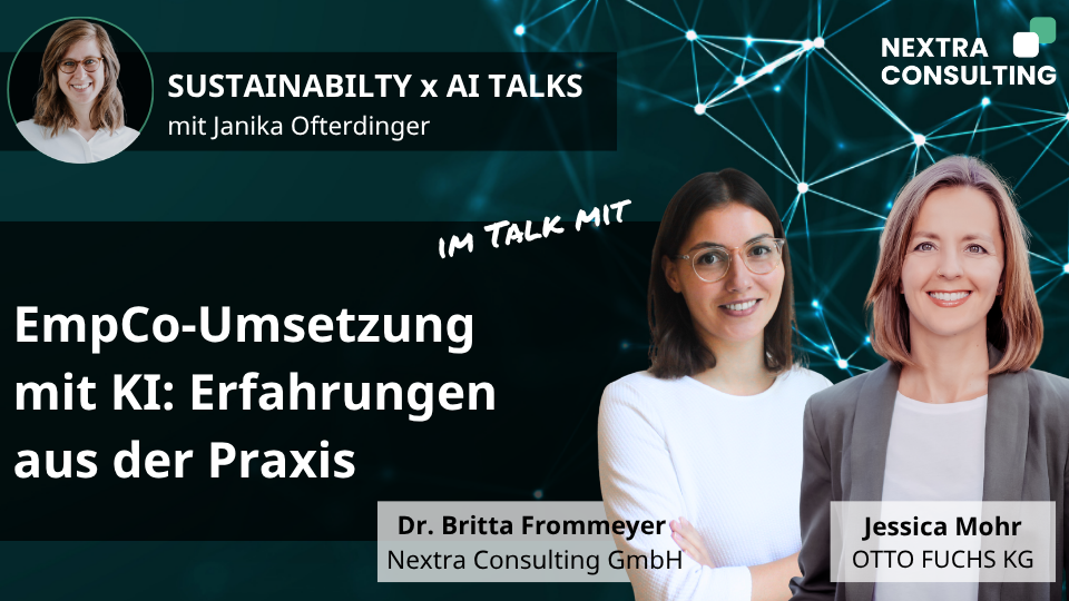 Titelbild Sustainability x AI Talk: EmpCo Quick Check x OTTO FUCHS